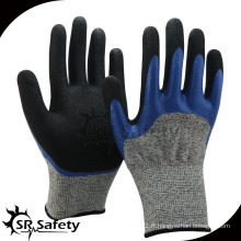 SRSAFETY Cut-5 gant en nitrile fonctionnel avec gant de revêtement 2 couches, gant anti-cut